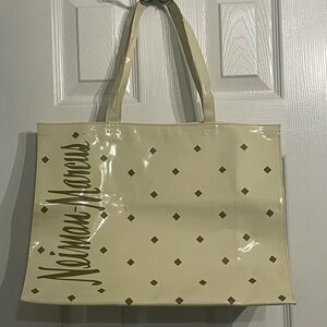 Vintage Neiman Marcus Logo Tan and Brown Tote